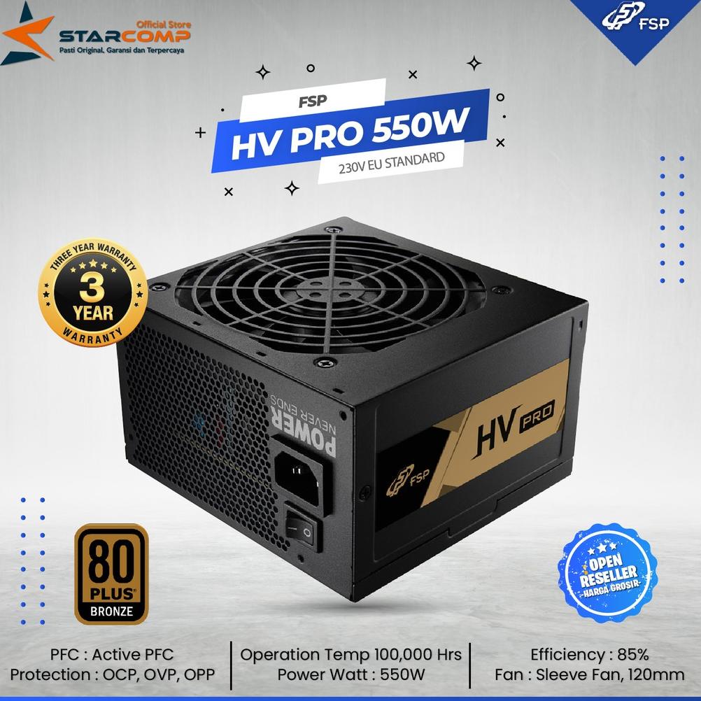 FSP Power Supply HV PRO 550W 80+ PSU 550 watt