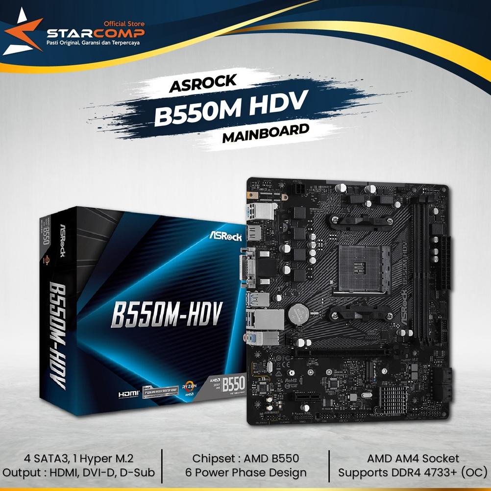 ASRock B550M-HDV AM4 DDR4 B550M HDV
