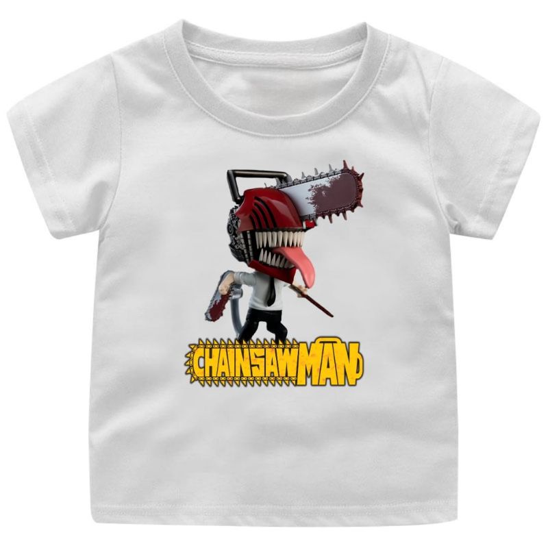Baju Kaos Anak Laki-Laki  ANIME CHAINSAW MAN/Atasan Kaos Anak Cowok