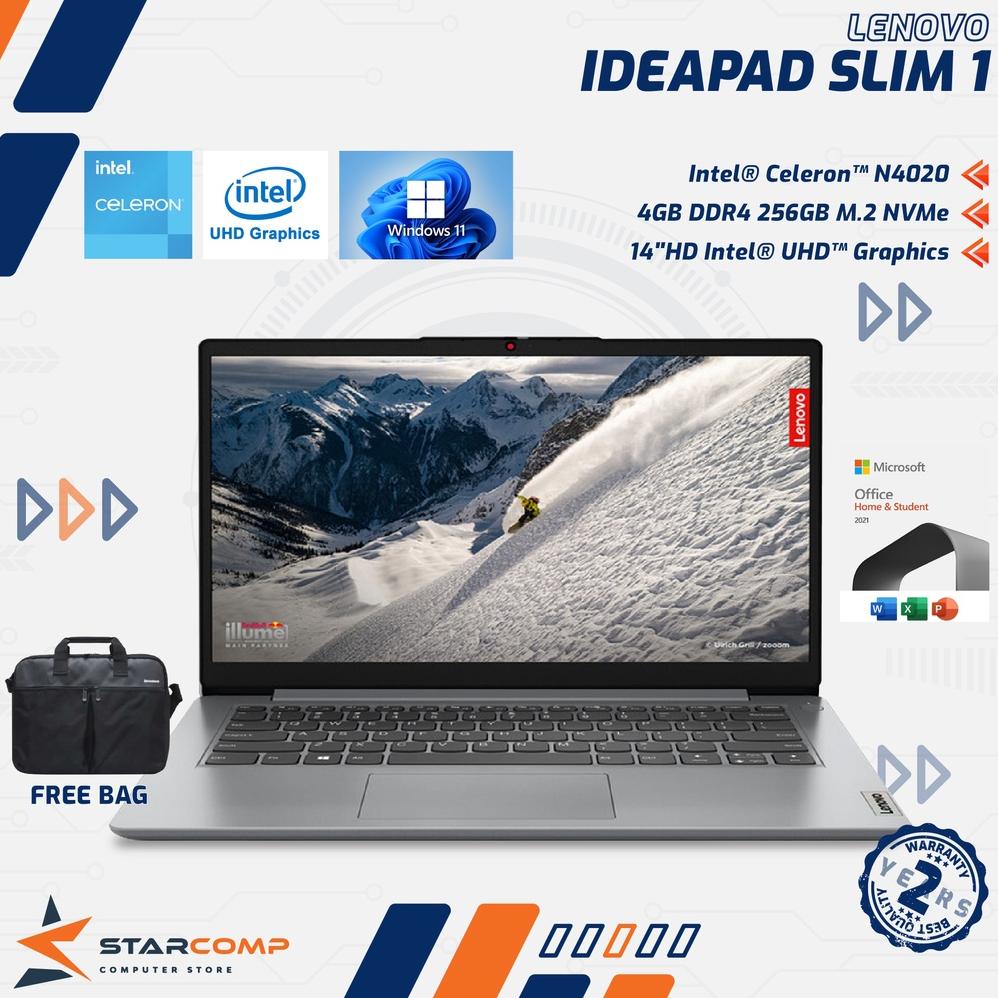 Lenovo Ideapad Slim 1 | Celeron N4020 4GB 256GB SSD 14" W11 OHS