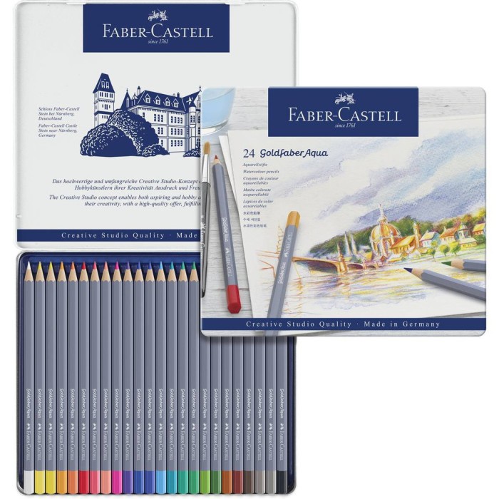 

Terlaris Faber Castell Goldfaber Aqua Watercolour Pencil Tin Set 24