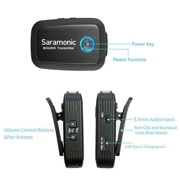 Saramonic Blink 500 B2 Tx-Tx-Rx Wireless Omni Lavarier Mic Original