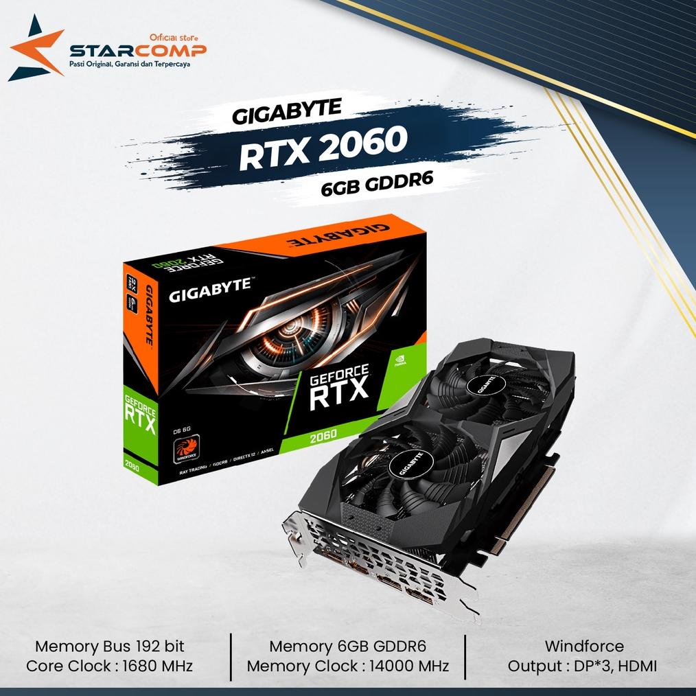 VGA GIGABYTE GeForce RTX 2060 D6 6GD GV-N2060D6-6GD Rev 2.0 RTX2060