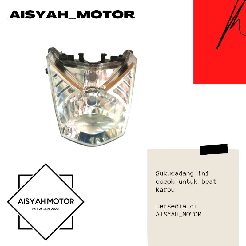 Reflektor Lampu Depan Honda Beat FI Tahun 2012-2014