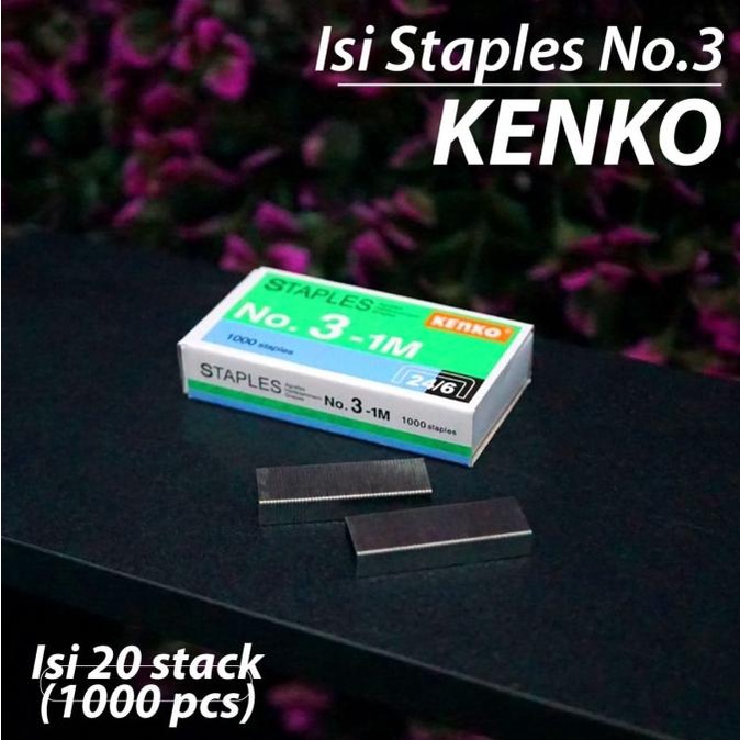 

[1 Box Besar] Isi Staples Kenko No. 3- Refill Isi Stapler Besar lge12