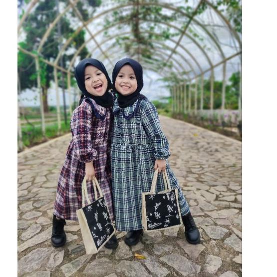 Gamis Anak Flanel 1-4 Tahun | Gamis Anak Murah Kekinian | Gamis anak Motif kotak kotak • MNT.22Ap23ᴴ