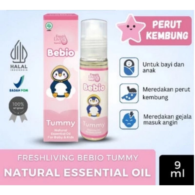 BEBIO Baby Oil Freshliving Essential Oil 9ml (C &amp; F/Cough and Flu, Tummy, Itchy) For Baby &amp; Kids - Minyak Aromatherapy Untuk Bayi