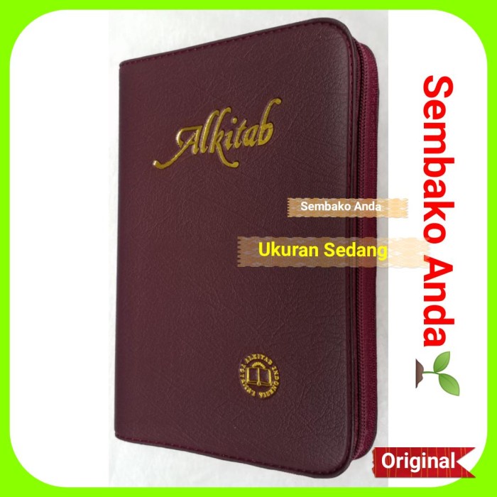 ALKITAB. UKURAN SEDANG. ADA RESLETING. LEMBAGA ALKITAB INDONESIA.
