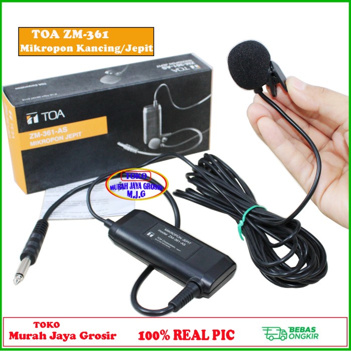 MIC JEPIT TOA ZM-360 ORIGINAL BERGARANSI RESMI TOA