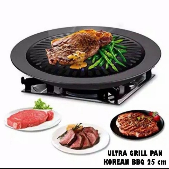 grill pan  Ultra Grill pan / Round Grill Korean BBQ 32 cm / Panggangan di Kompor(F2E1) pemanggang so