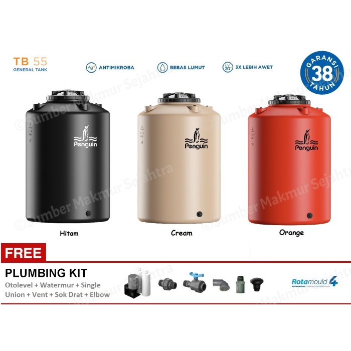 Terlaris Tangki / Tandon / Toren Air Penguin 650 Liter - Tb 70 (Tb70)