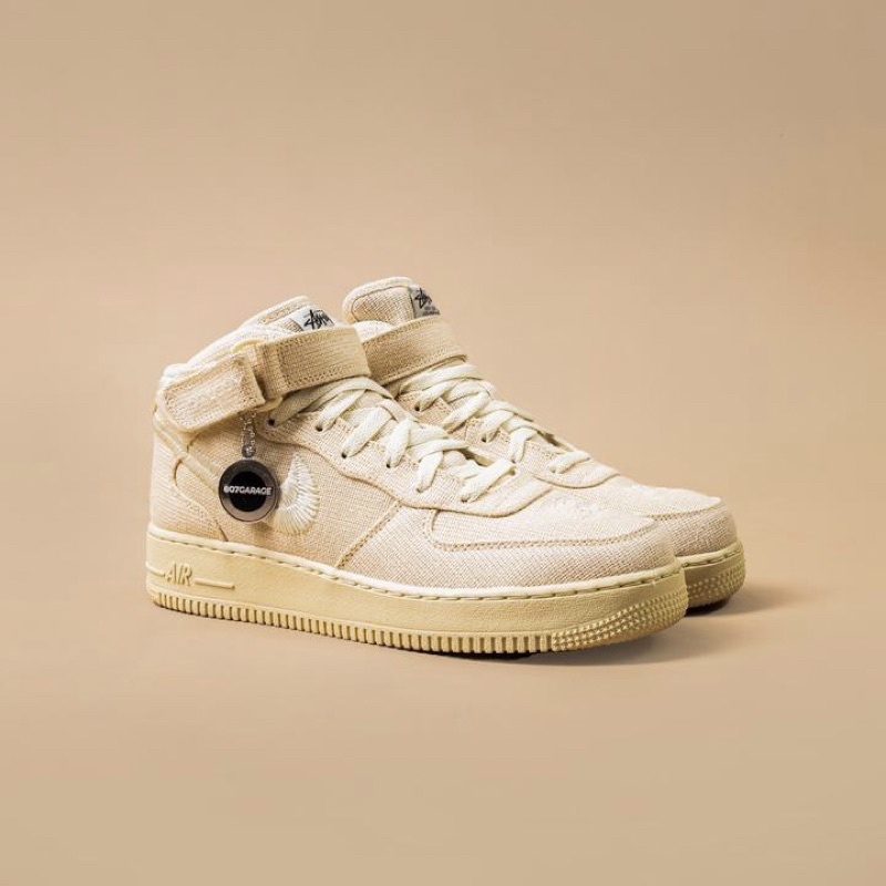 Air Force 1 Mid Stussy Cream