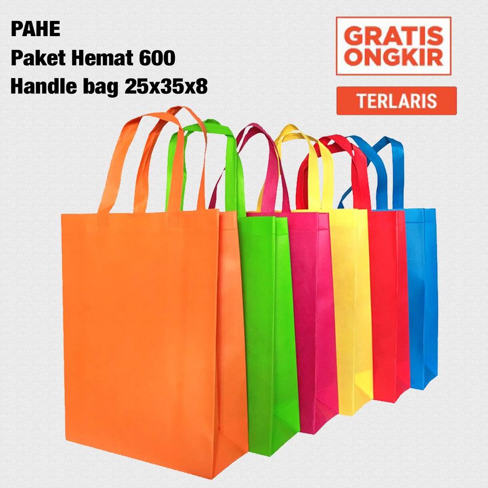 

[600Pcs] Paket Hemat Tas Souvenir Spunbond Standing Handle Bag 25 X 35 X 8 Promo Best Seller!