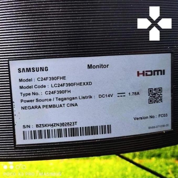 Monitor Samsung 24 Inch Curved C24F390Fhe Panel Va
