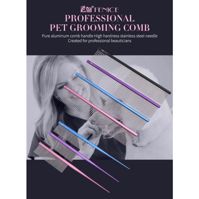 Terlaris Hg Fenice Premium Pet Groomer Stylist Comb