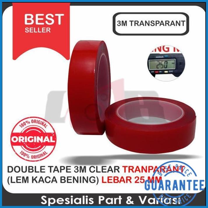 

DOUBLE TAPE 3M CLEAR TRANPARANT LEM KACA BENING DOBEL PEREKAT FOAM