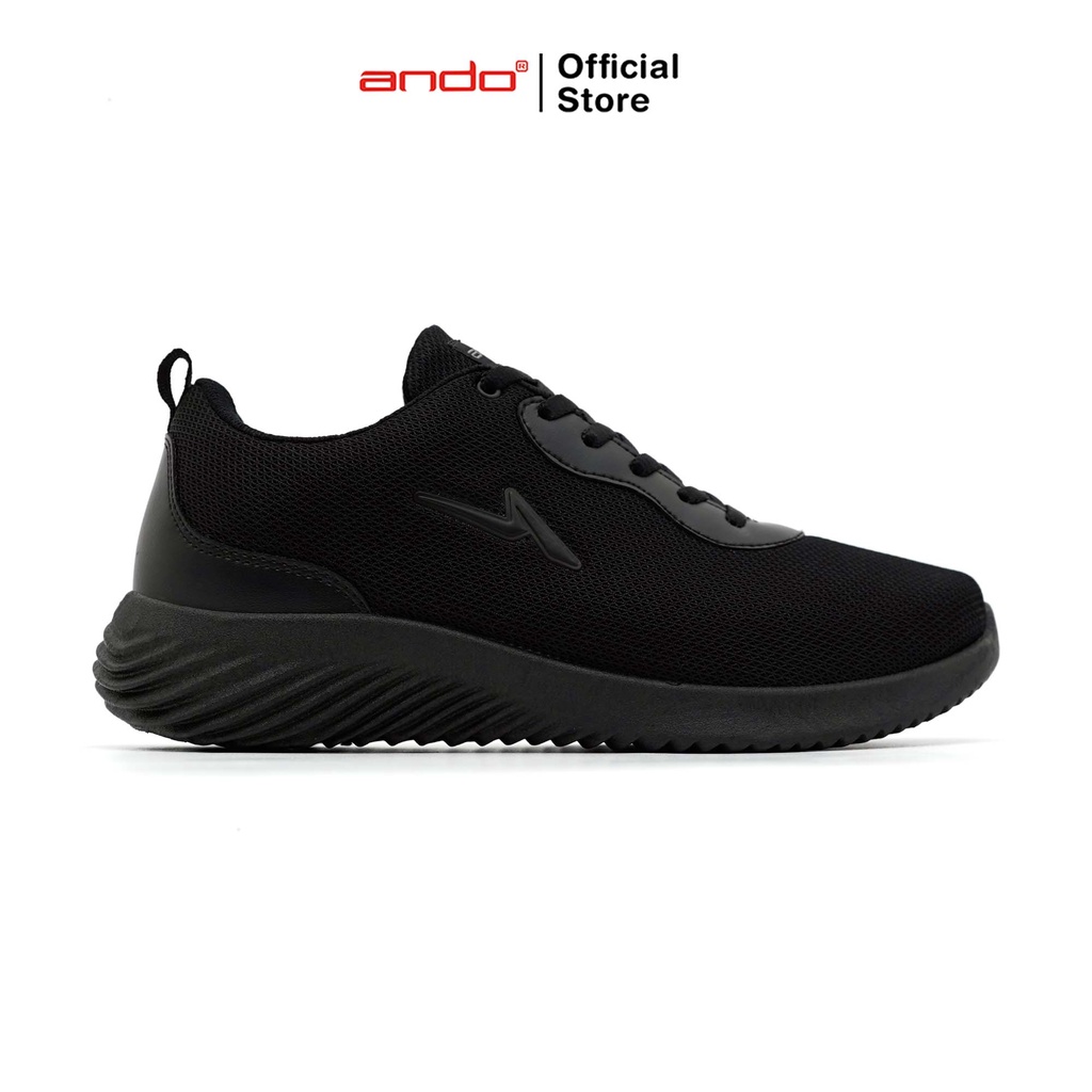 Ando Official Sepatu Sneakers Daffin Pria Dewasa - Hitam/Hitam