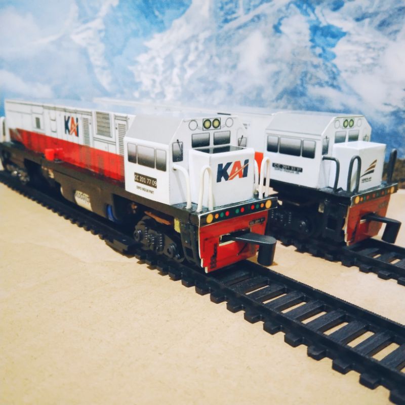 Kereta Api Indonesia | Gerbong Penumpang | Lokomotif CC201  CC203 CC206 CC300 Mainan Miniatur bisa join Rail King | Skala HO 87