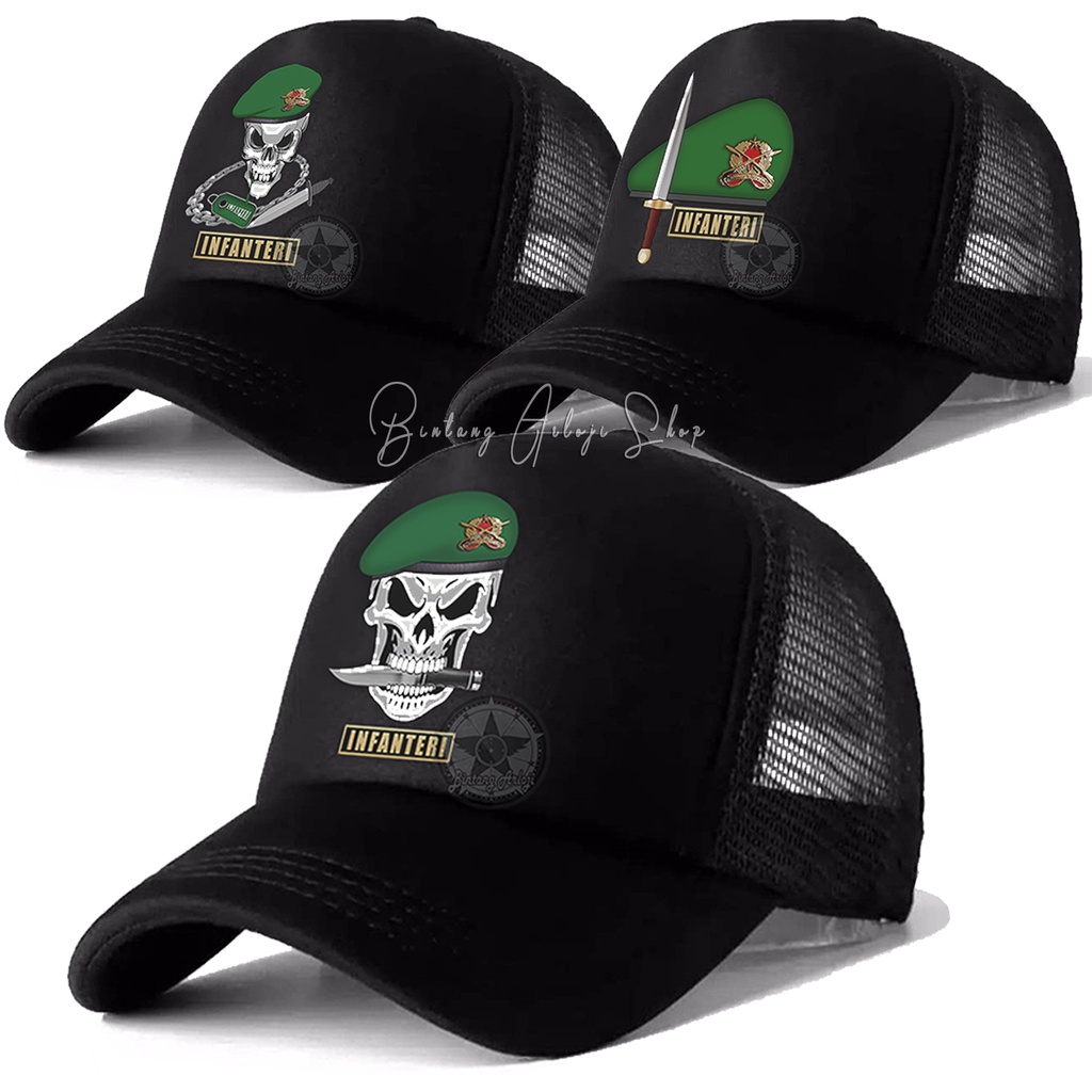 (Exclusive) Topi TNI - AD INFANTERI Light Gold