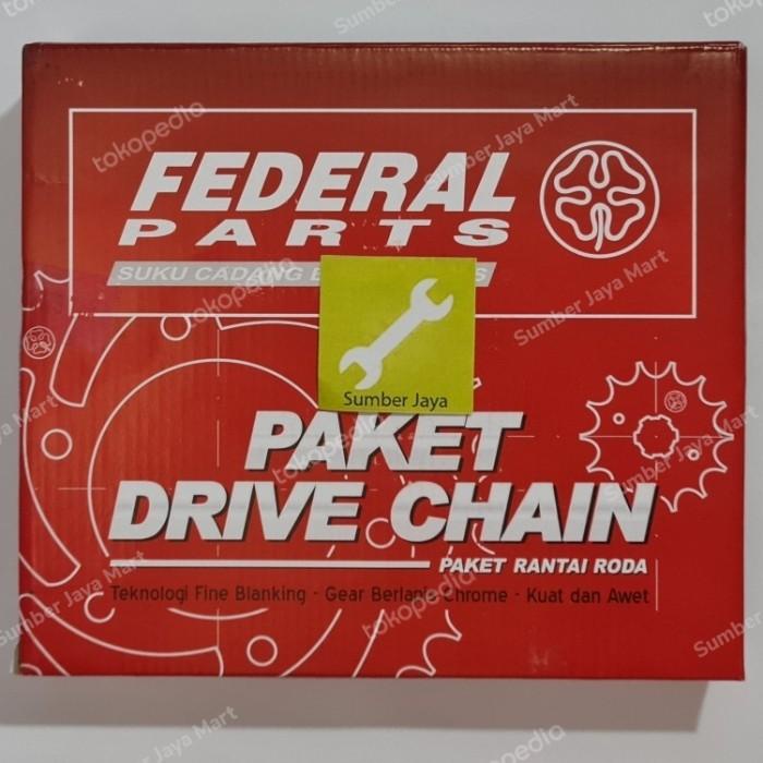PAKET DRIVE CHAIN GEAR SET HONDA SUPRA BLADE X125 Fi K41 FEDERAL