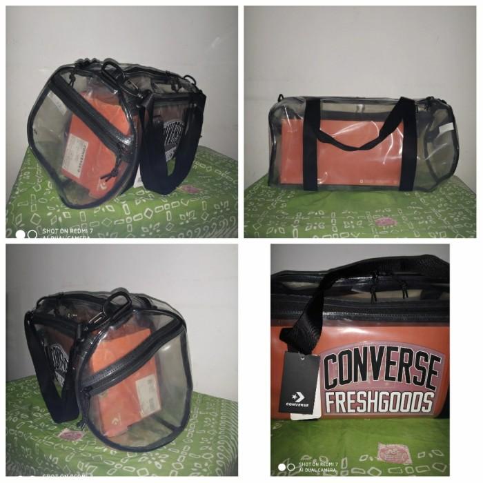 Tas Travel CONVERSE X JOE FRESHGOODS DUFFLE BAG IN CLEAR Original