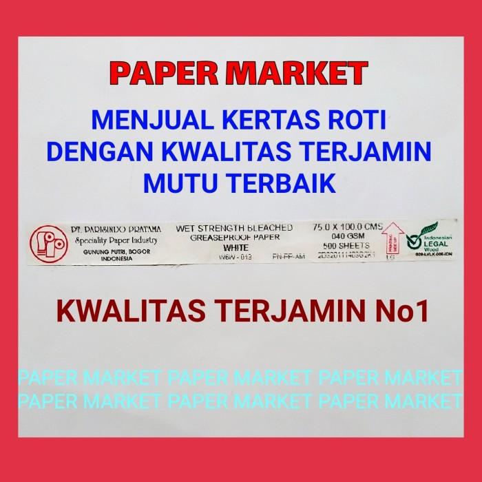 

Kertas Roti Putih/Baking Paper Putih(PROMO) 75 x100cm -100 lbr(40GSM)