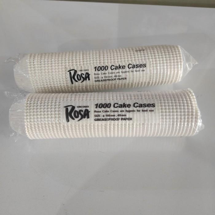 

cup cake case rosa putih 110mm isi 1000