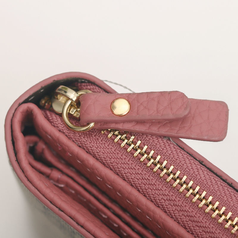 Sera Net Merah Baru Versi Jepang dan Korea dari All-Match Card Wallet Dompet Wanita Ritsleting Pendek Dompet Koin Kecil Dompet Wanita Lucu Retro