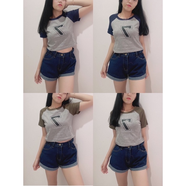 tshirt lengan combi import | ksos combi lengan pendek import | korean style kaos | aquarius.boutique89