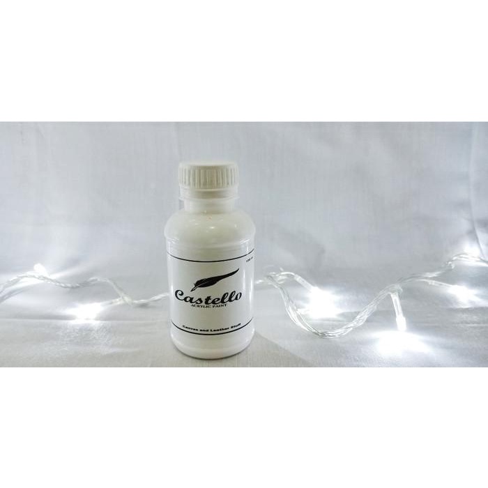 Cat castello Sepatu dan Tas Putih khusus Kulit & Kanvas