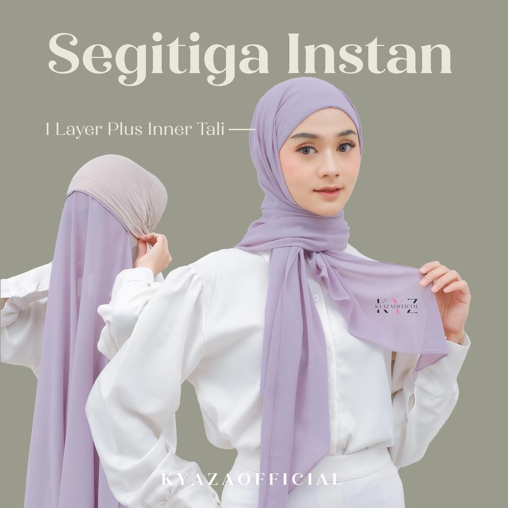 KYZ Hijab Segitiga Instan Plus Inner Turki 1 Layer | Segitiga Instan | Ceruty Babydoll
