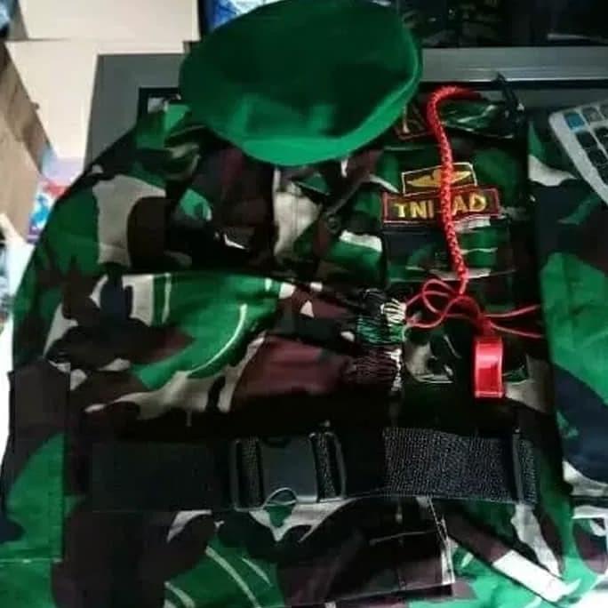 baju tni anak/baju kostum anak tni lengkap