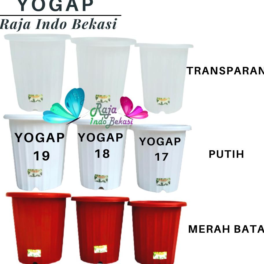 【flashϟsale】 Pot Yogap Ypt 10 13 15 17 18 19 Putih Coklat Orange Merah Bata Bening Transparan Pot Yo