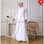 dress / gamis putih, agnes collection new