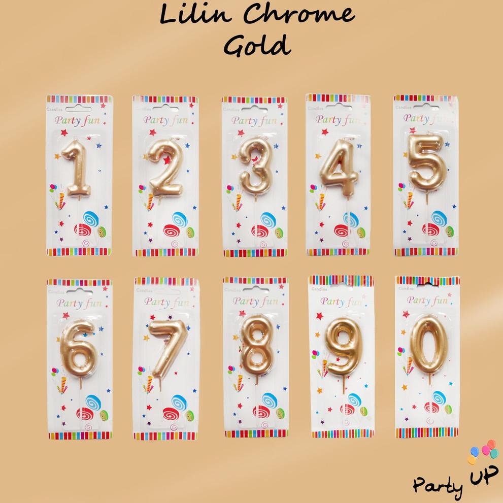 『Perdana』 [Ecer] Lilin Angka Chrome / Chrome Candle