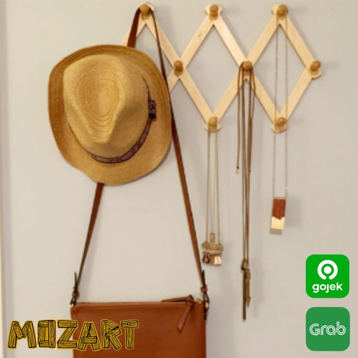 hanger Gantungan Baju Kayu Lipat / WALL HANGER / HANGER KAYU / STAND HANGER(N6W6) promo hanger lipat