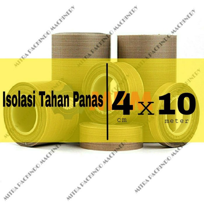 

DISKON Teflon Heat Tape Coklat 40mm 4cmx10m-Isolasi Tahan Anti Panas 40mm 4cm