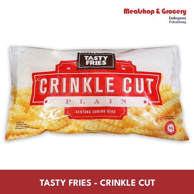 

Tasty Crinkle Cut | Tasty Frie Straight Cut |Kentang Beku 100% Halal | Meatshop Indoguna Palembang