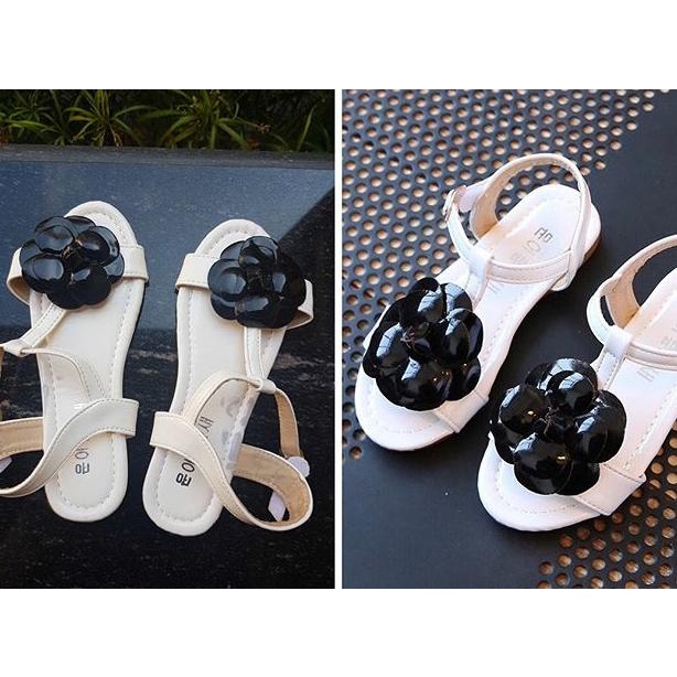 GUCCI FLOWER SANDAL WHITE (BAJUKIDDIE) SENDAL PESTA ANAK SEPATU SANTAI