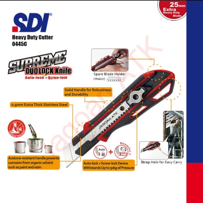 

Terlaris Cutter Sdi Jumbo Duo Supreme Lock 25 Mm