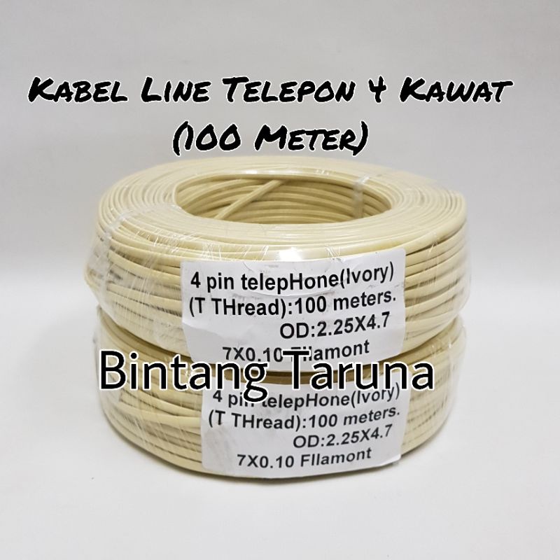 Kabel telepon 100 meter Kabel Roset Telepon RJ11 Kabel Line RJ-11