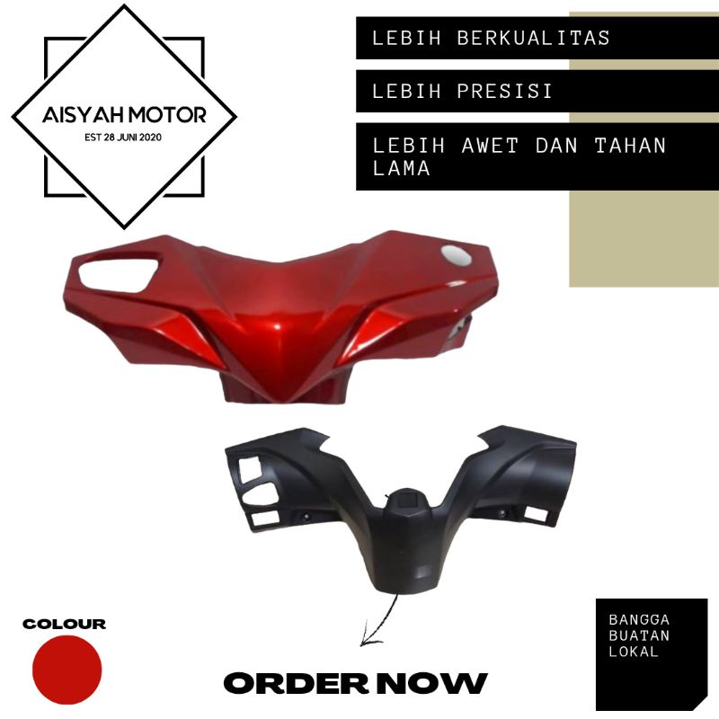 Batok Depan Belakang Honda Beat FI Warna Merah Tahun 2012-2014