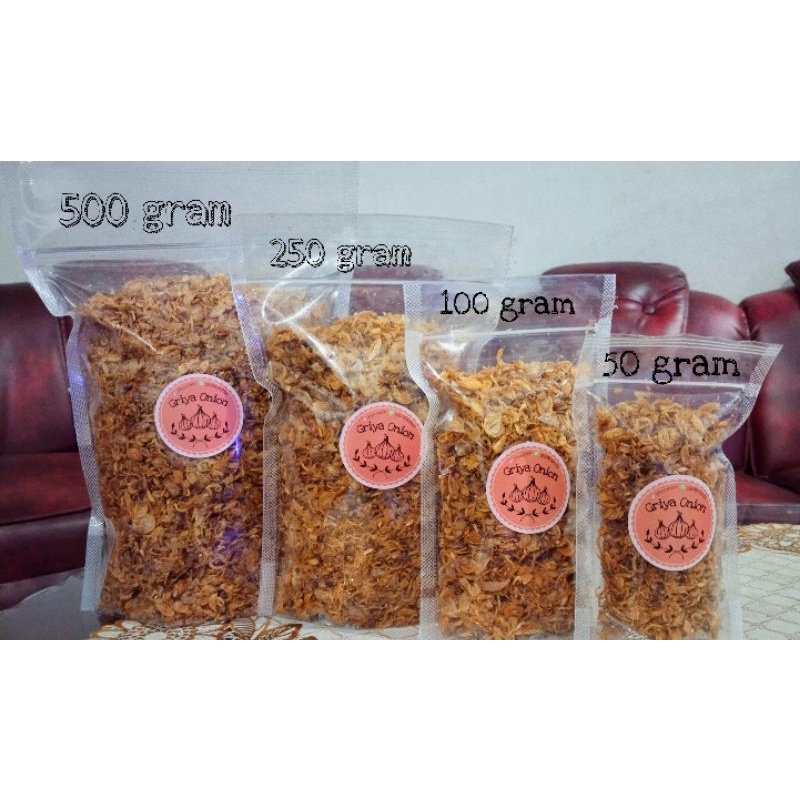 

BAWANG MERAH GORENG ASLI TANPA CAMPURAN KEMASAN ZIPLOCK 250 GRAM