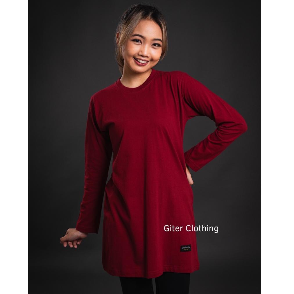 Special Kaos tunik bahan katun combed  by giter's clothing - kaos polos oversize wanita - kaos wanit