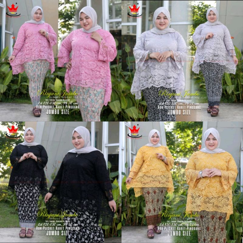 Setelan Kebaya Jumbo Brukat Rinjani Kebaya Modern Atasan Kebaya Jumbo Stelan Kebaya Jumbo Ld130 Keba