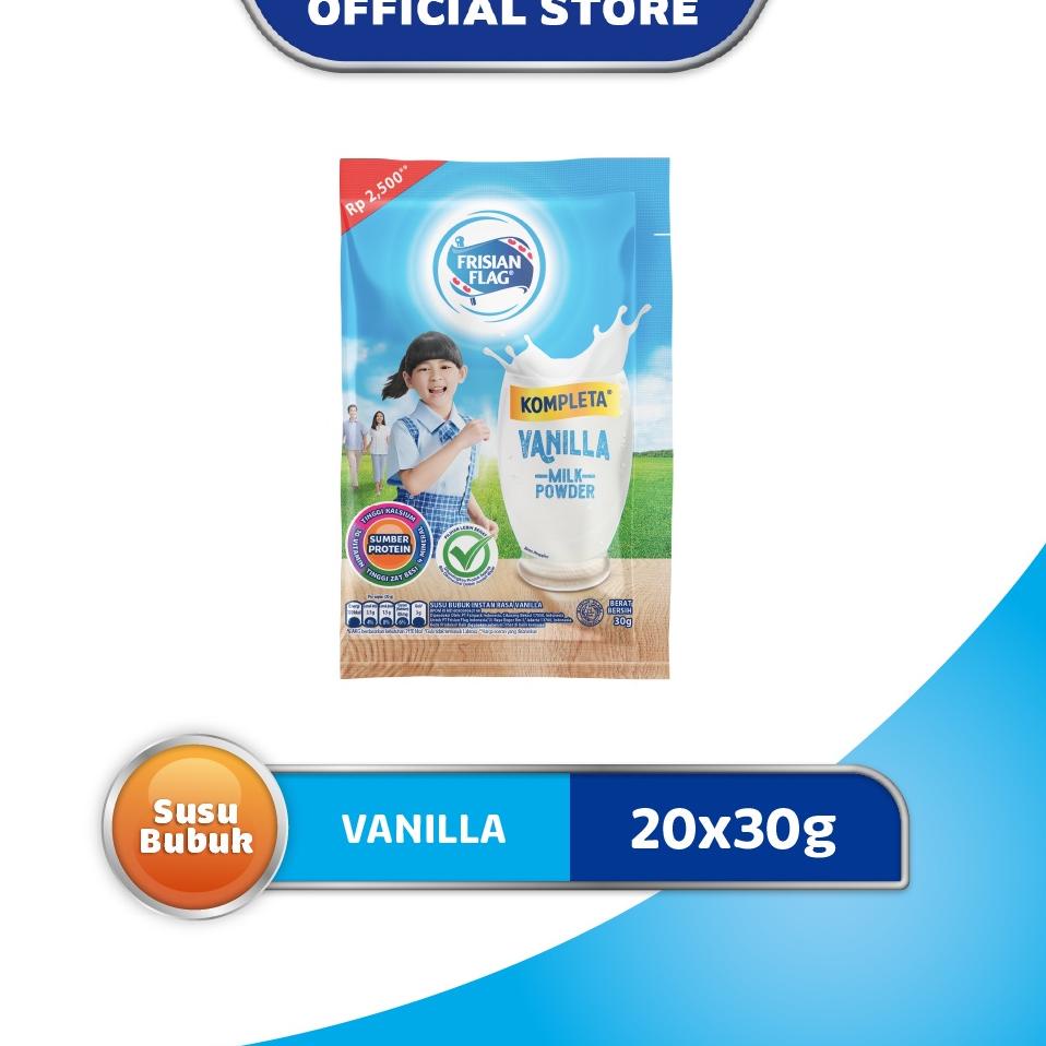 

『MPD』 Susu Bubuk Frisian Flag KOMPLETA Rasa Vanila Sachet 10 x 30 gr x2