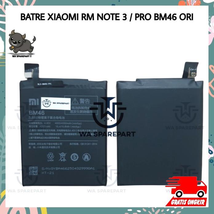 Baterai Xiaomi Redmi Note 3 Note 3Pro Bm46 Original