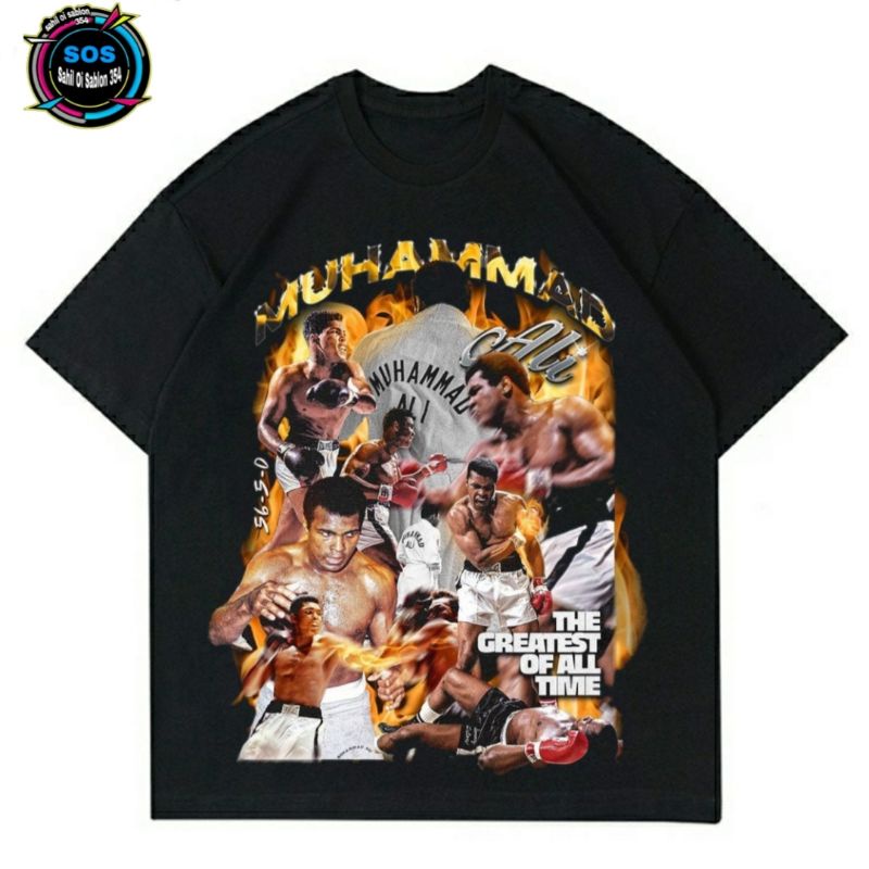 KAOS MUHAMMAD ALI T-SHIRT BOXING MOHAMMAD ALI BAJU VINTAGE BOOTLEG Rap tee pria wanita Anak /Dewasa 