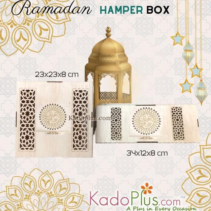 

Hampers Box Hampers Lebaran Box Kayu Laser Cut 34X12X8 Cm Pengiriman Cepat