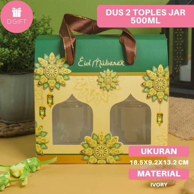 

Hampers Dus Kue Kering Lebaran | Box Hampers | Kotak Idul Fitri 2 Toples 500Ml Discount
